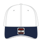 OTTO 23-430 6 Panel Low Profile Baseball Cap - Nvy/Wht/Wht - Nvy/Wht/Wht / 6 1/2’’ - 7 5/8’’