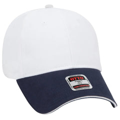 OTTO 23-430 6 Panel Low Profile Baseball Cap - Nvy/Wht/Wht - Nvy/Wht/Wht / 6 1/2’’ - 7 5/8’’