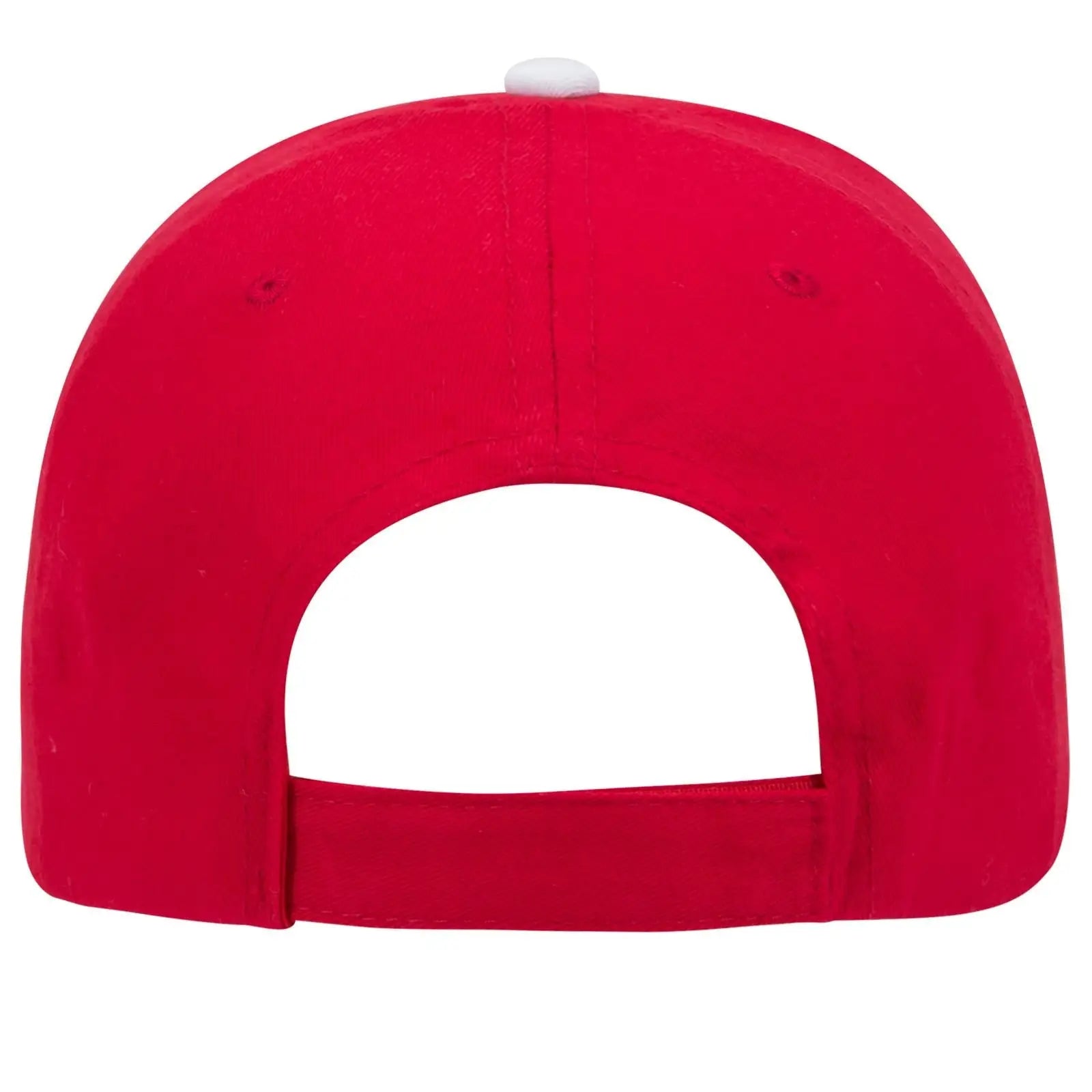OTTO 23-430 6 Panel Low Profile Baseball Cap - Red/Red/Wht - Red/Red/Wht / 6 1/2’’ - 7 5/8’’