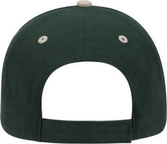 OTTO 23-430 Brushed Cotton Twill Sandwich Visor Low Profile Pro Style Cap with 6 Embroidered Eyelets - Dark Green Dark