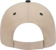 OTTO 23-430 Brushed Cotton Twill Sandwich Visor Low Profile Pro Style Cap with 6 Embroidered Eyelets - Dark Green Khaki