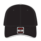 OTTO 23-484 6 Panel Low Profile Baseball Cap - Blk/Blk/Wht - Blk/Blk/Wht / 6 1/2’’ - 7 5/8’’