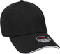 OTTO 23-735 Cool Comfort Polyester Cool Mesh Sandwich Visor Low Profile Pro Style Cap - Black Black White - Black White