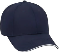 OTTO 23-766 Superior Cotton Twill Sandwich Visor Low Profile Pro Style Cap - Navy Navy White - Navy White / One Size