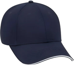 OTTO 23-766 Superior Cotton Twill Sandwich Visor Low Profile Pro Style Cap - Navy Navy White - Navy White / One Size