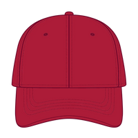 OTTO 24-032 6 Panel Low Profile Baseball Cap - Red - Red / 6 1/2’’ - 7 5/8’’