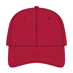 OTTO 24-032 6 Panel Low Profile Baseball Cap - Red - Red / 6 1/2’’ - 7 5/8’’