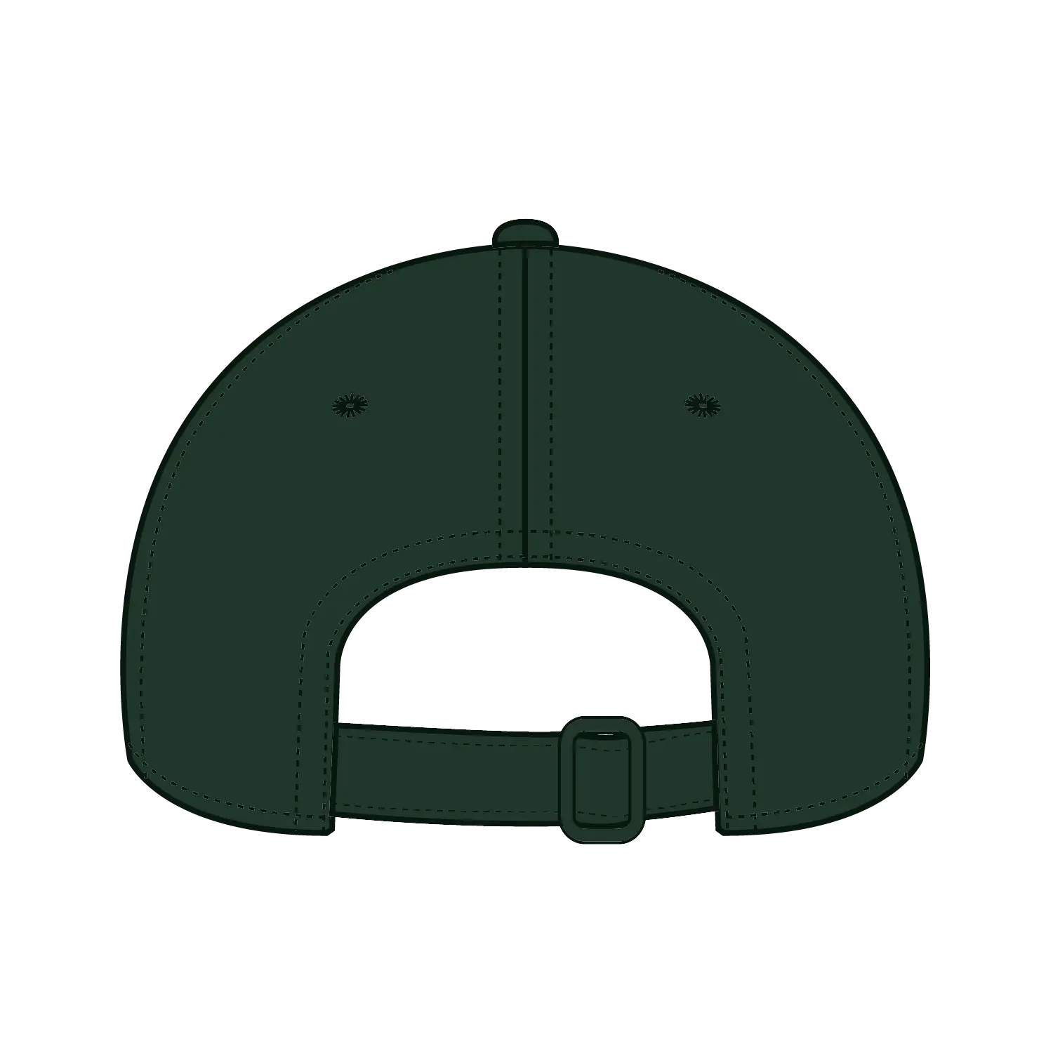 OTTO 24-105 6 Panel Low Profile Baseball Cap - Dk. Green - Dk. Green / 6 1/2’’ - 7 5/8’’