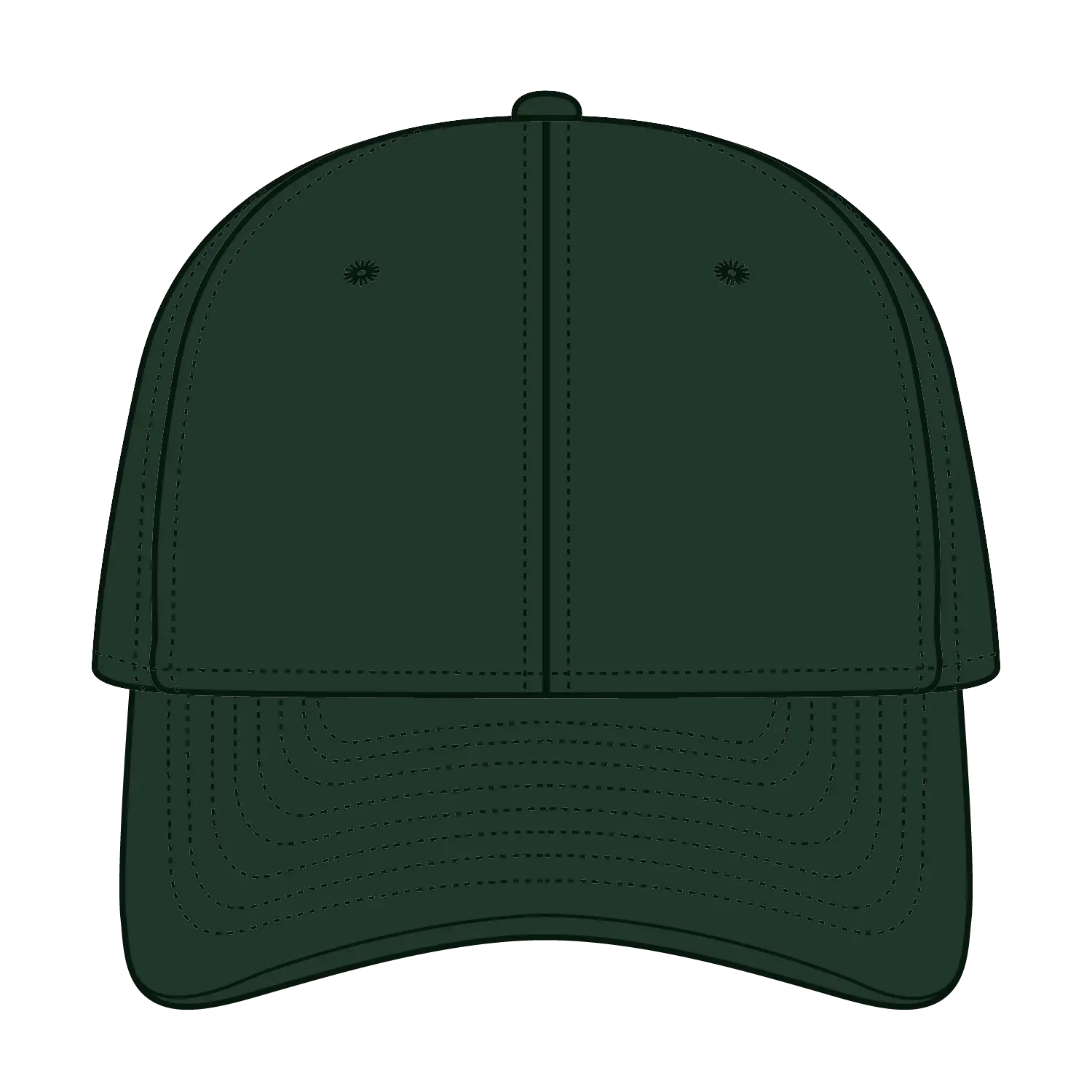 OTTO 24-105 6 Panel Low Profile Baseball Cap - Dk. Green - Dk. Green / 6 1/2’’ - 7 5/8’’