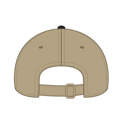 OTTO 24-106 6 Panel Low Profile Baseball Cap - Blk/Kha - Blk/Kha / 6 1/2’’ - 7 5/8’’