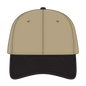 OTTO 24-106 6 Panel Low Profile Baseball Cap - Blk/Kha - Blk/Kha / 6 1/2’’ - 7 5/8’’