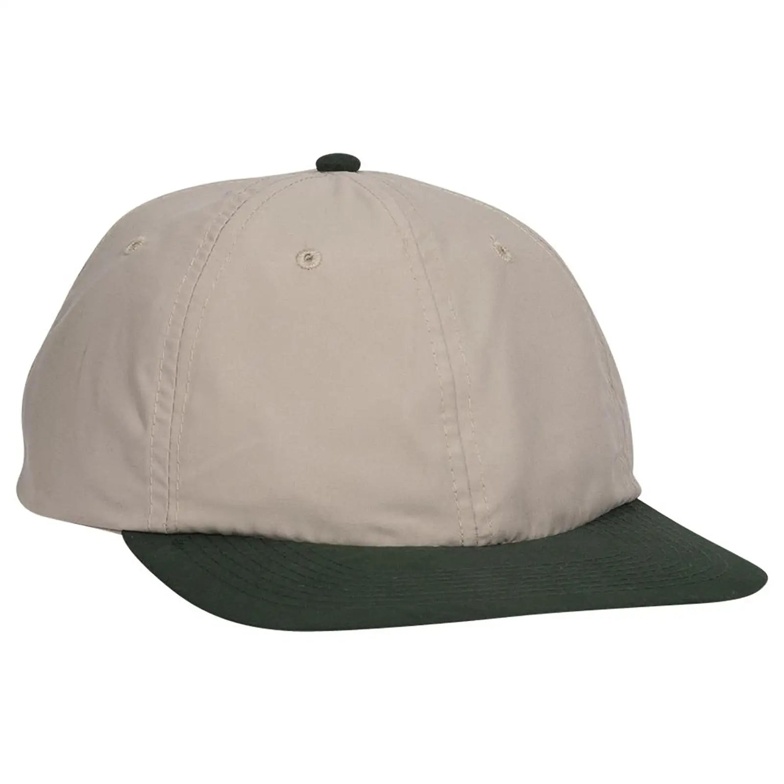OTTO 24-106 6 Panel Low Profile Baseball Cap - Dk.Grn/Kha - Dk.Grn/Kha / 6 1/2’’ - 7 5/8’’