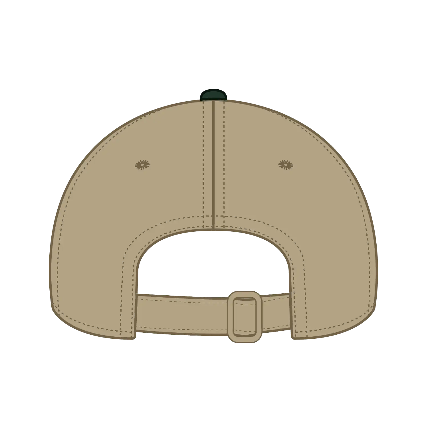 OTTO 24-106 6 Panel Low Profile Baseball Cap - Dk.Grn/Kha - Dk.Grn/Kha / 6 1/2’’ - 7 5/8’’