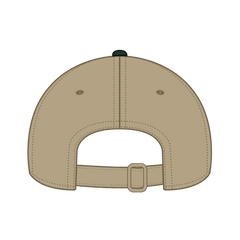 OTTO 24-106 6 Panel Low Profile Baseball Cap - Dk.Grn/Kha - Dk.Grn/Kha / 6 1/2’’ - 7 5/8’’