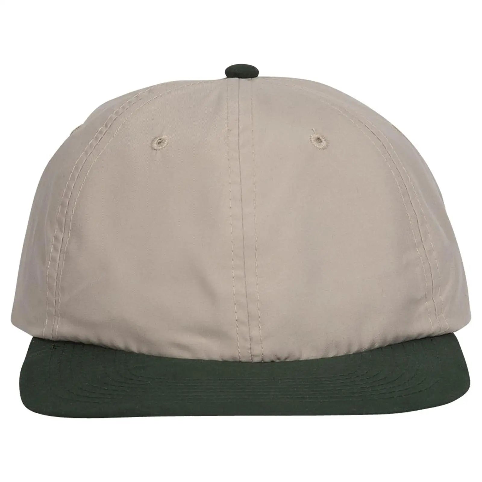 OTTO 24-106 6 Panel Low Profile Baseball Cap - Dk.Grn/Kha - Dk.Grn/Kha / 6 1/2’’ - 7 5/8’’