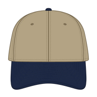 OTTO 24-106 6 Panel Low Profile Baseball Cap - Nvy/Kha - Nvy/Kha / 6 1/2’’ - 7 5/8’’
