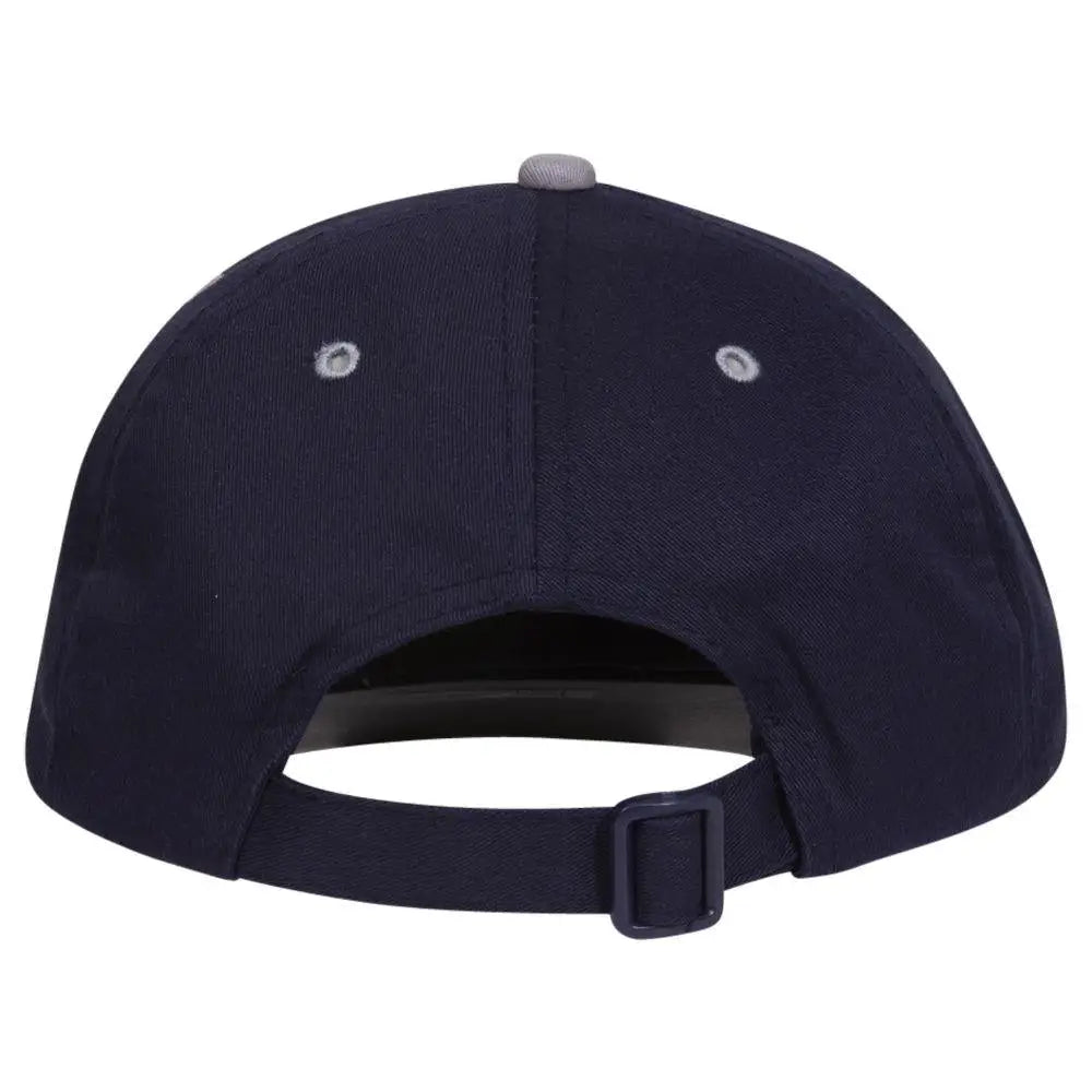 OTTO 25-023 6 Panel Low Profile Baseball Cap - Gry/Nvy - Gry/Nvy / 6 1/2’’ - 7 5/8’’