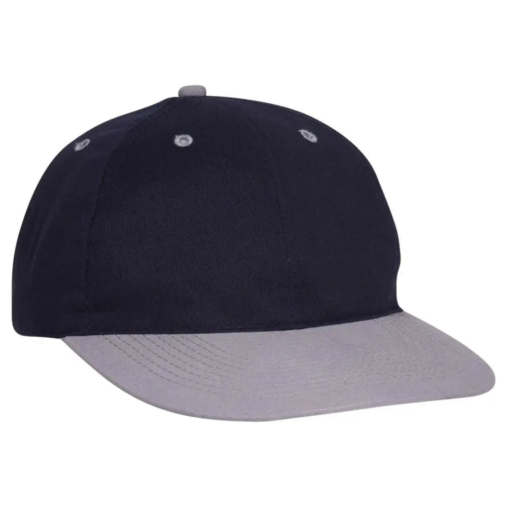 OTTO 25-023 6 Panel Low Profile Baseball Cap - Gry/Nvy - Gry/Nvy / 6 1/2’’ - 7 5/8’’