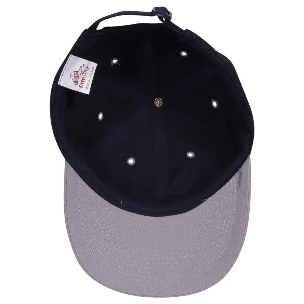 OTTO 25-023 6 Panel Low Profile Baseball Cap - Gry/Nvy - Gry/Nvy / 6 1/2’’ - 7 5/8’’