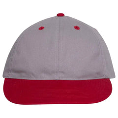 OTTO 25-023 6 Panel Low Profile Baseball Cap - Red/Gry - Red/Gry / 6 1/2’’ - 7 5/8’’