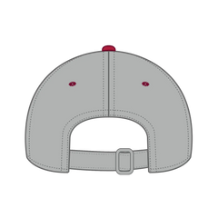 OTTO 25-023 6 Panel Low Profile Baseball Cap - Red/Gry - Red/Gry / 6 1/2’’ - 7 5/8’’