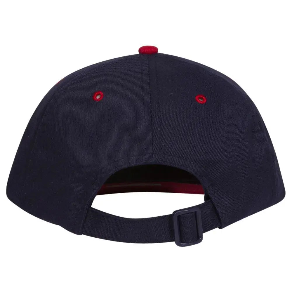 OTTO 25-023 6 Panel Low Profile Baseball Cap - Red/Nvy - Red/Nvy / 6 1/2’’ - 7 5/8’’
