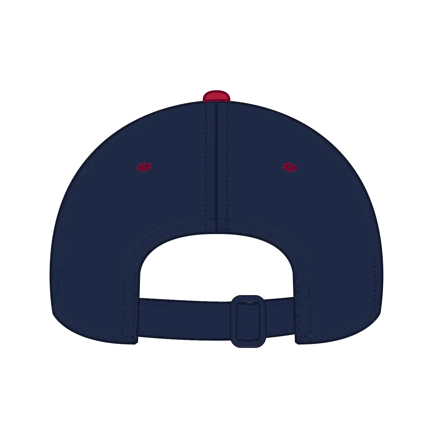 OTTO 25-023 6 Panel Low Profile Baseball Cap - Red/Nvy - Red/Nvy / 6 1/2’’ - 7 5/8’’