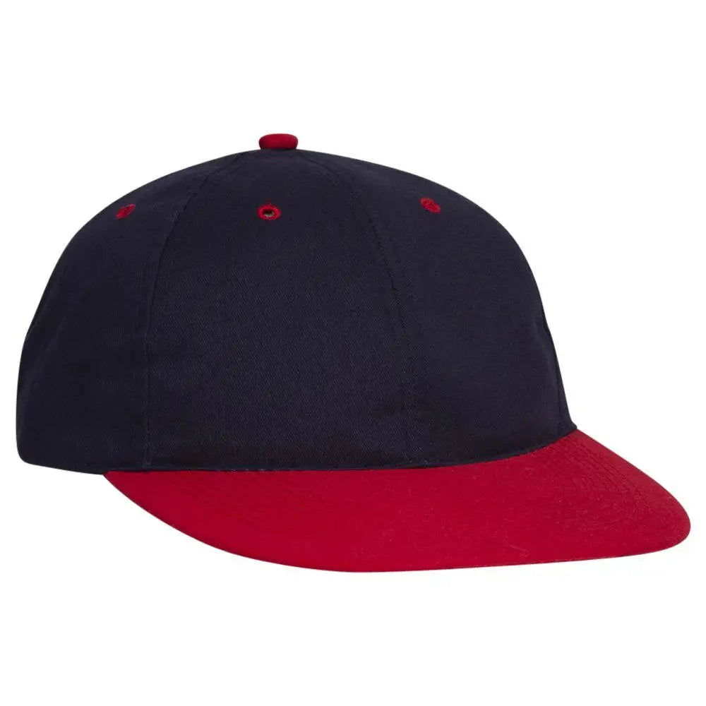 OTTO 25-023 6 Panel Low Profile Baseball Cap - Red/Nvy - Red/Nvy / 6 1/2’’ - 7 5/8’’