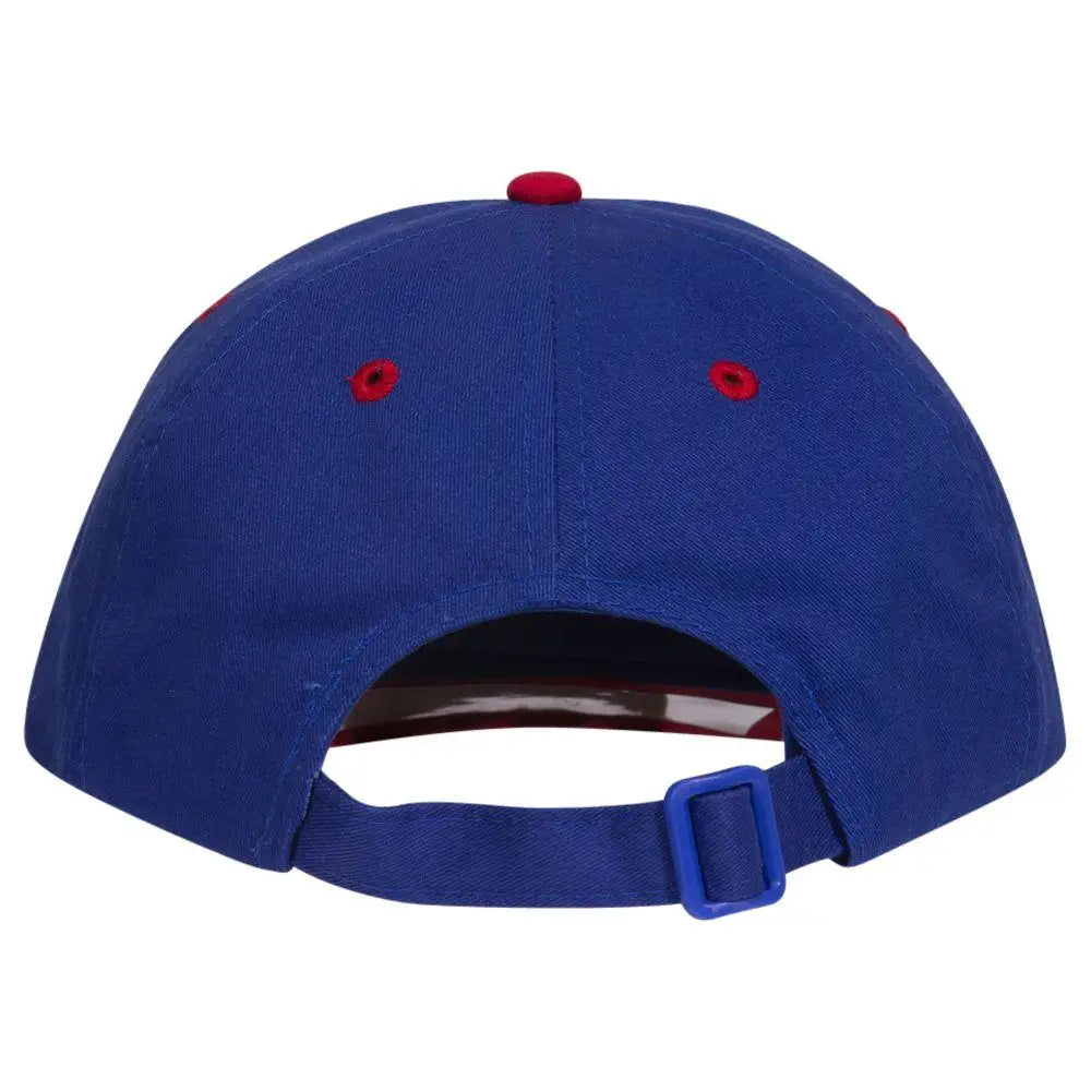 OTTO 25-023 6 Panel Low Profile Baseball Cap - Red/Ryl - Red/Ryl / 6 1/2’’ - 7 5/8’’