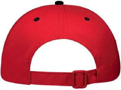 OTTO 25-023 Brushed Cotton Twill Sport Low Profile Pro Style Cap - Black Red - Black Red / One Size Fits Most