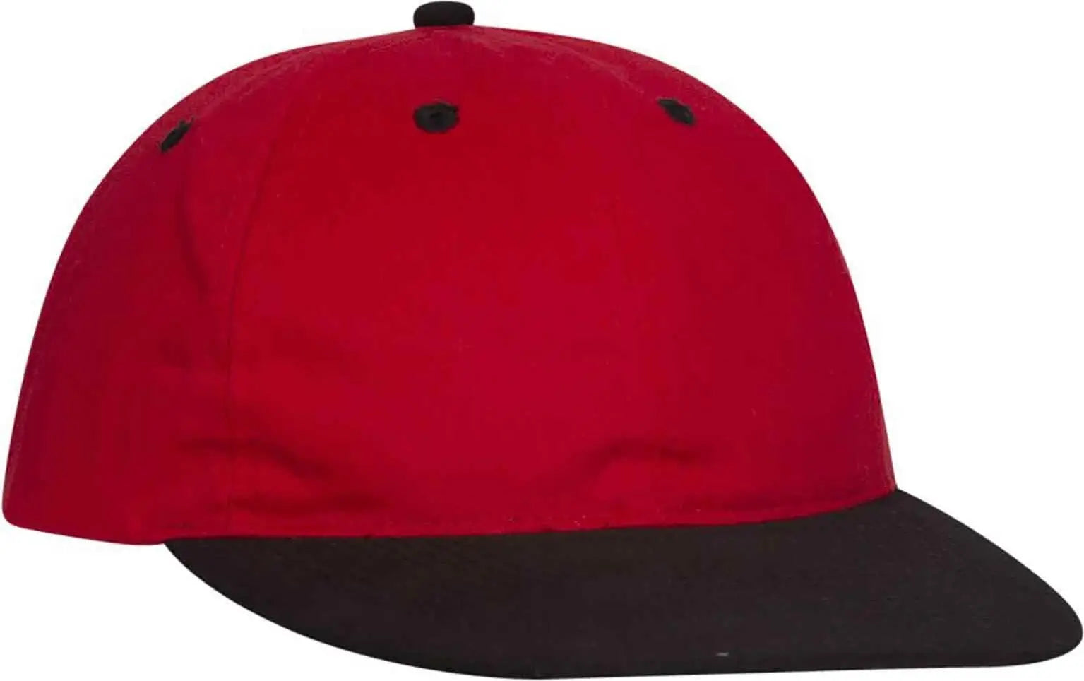 OTTO 25-023 Brushed Cotton Twill Sport Low Profile Pro Style Cap - Black Red - Black Red / One Size Fits Most