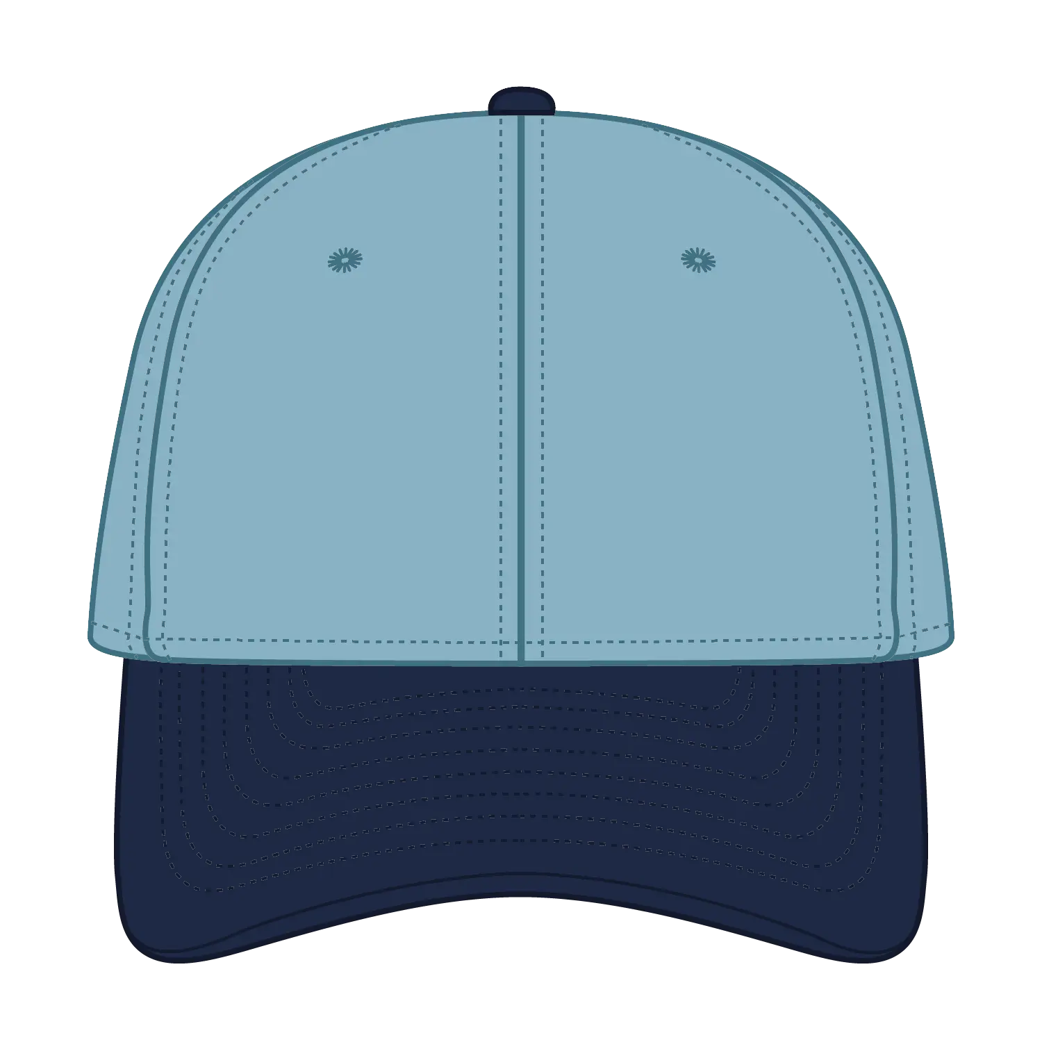 OTTO 25-040 6 Panel Low Profile Baseball Cap - Nvy/Sk.Blue - Nvy/Sk.Blue / 6 1/2’’ - 7 5/8’’