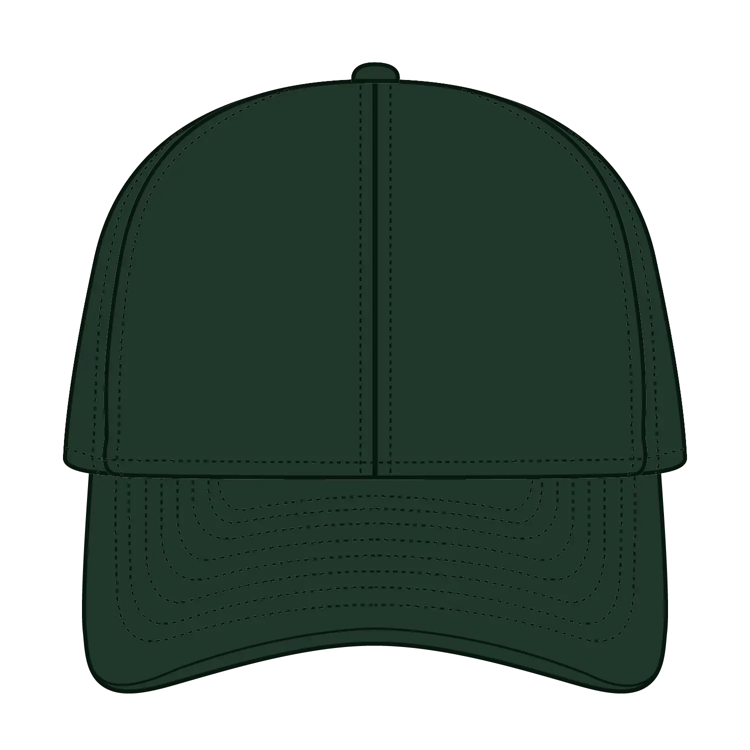 OTTO 26-030 6 Panel Low Profile Baseball Cap - Dk. Green - Dk. Green / 6 1/2’’ - 7 5/8’’