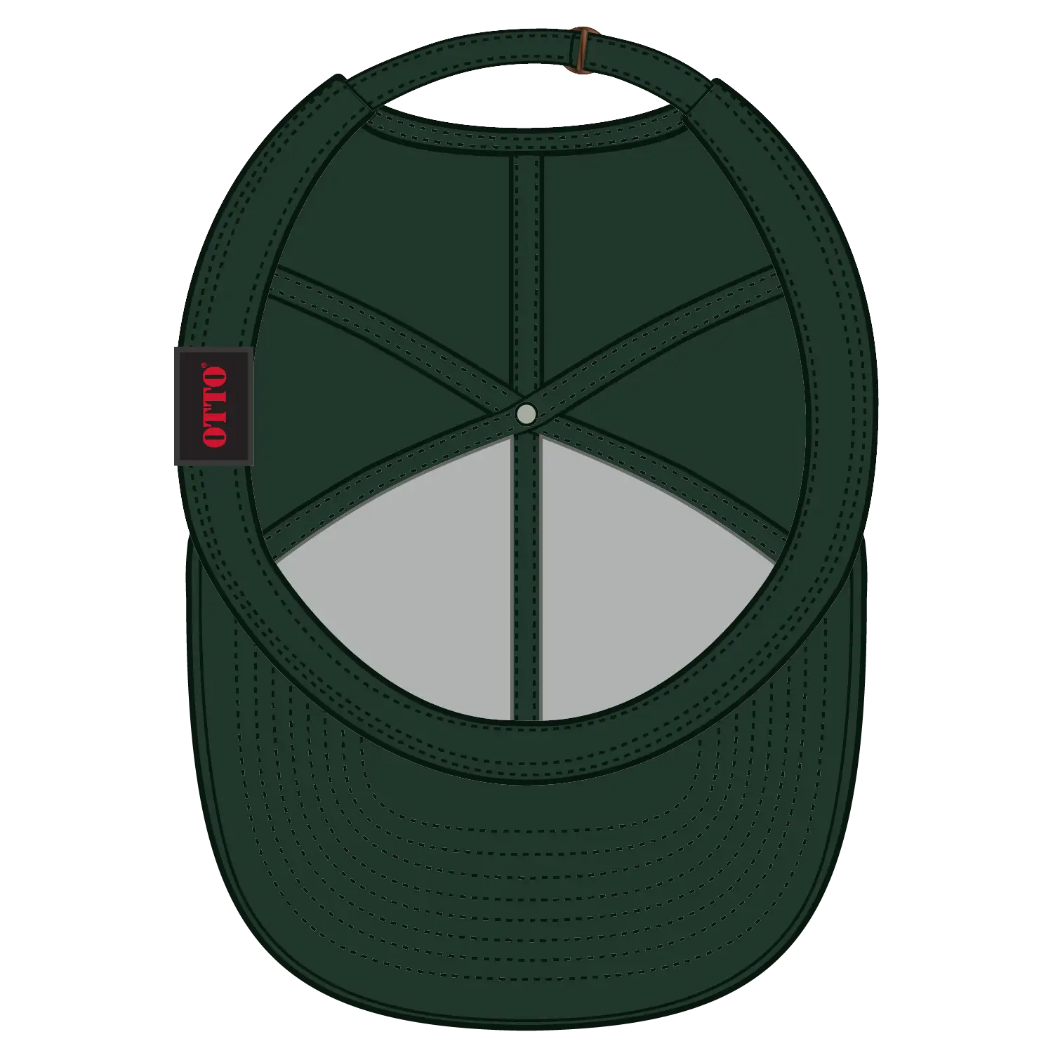 OTTO 26-030 6 Panel Low Profile Baseball Cap - Dk. Green - Dk. Green / 6 1/2’’ - 7 5/8’’