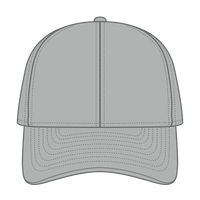 OTTO 26-030 6 Panel Low Profile Baseball Cap - Gray - Gray / 6 1/2’’ - 7 5/8’’