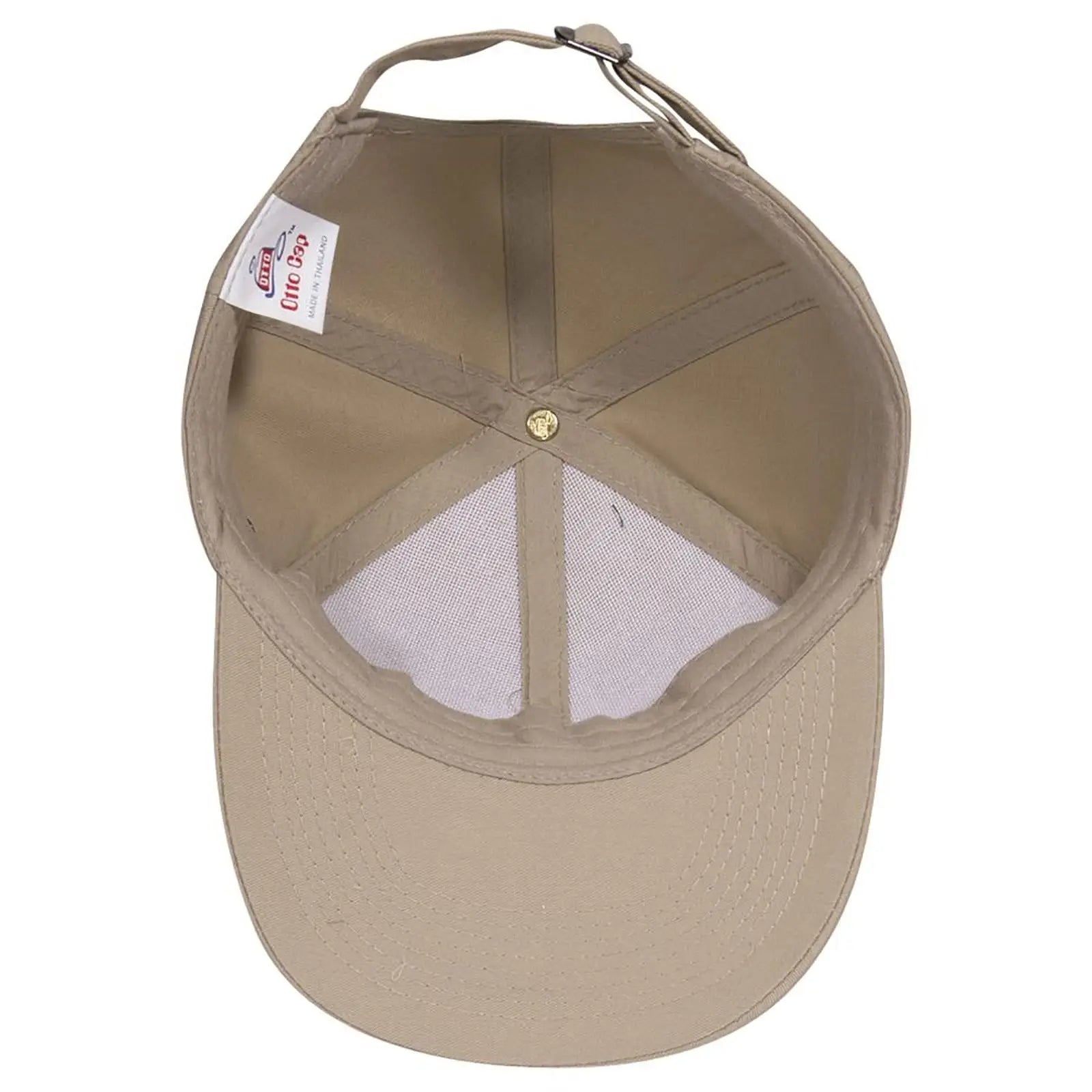 OTTO 26-030 6 Panel Low Profile Baseball Cap - Khaki - Khaki / 6 1/2’’ - 7 5/8’’