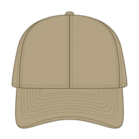 OTTO 26-030 6 Panel Low Profile Baseball Cap - Khaki - Khaki / 6 1/2’’ - 7 5/8’’