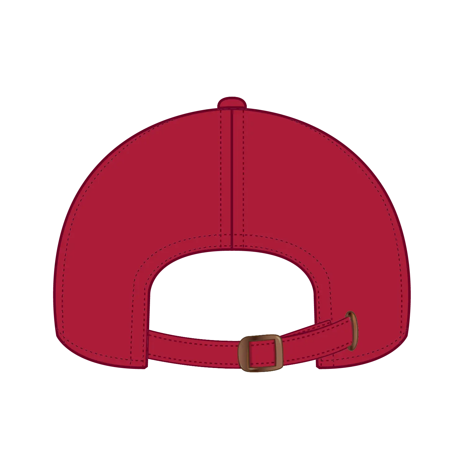 OTTO 26-030 6 Panel Low Profile Baseball Cap - Red - Red / 6 1/2’’ - 7 5/8’’