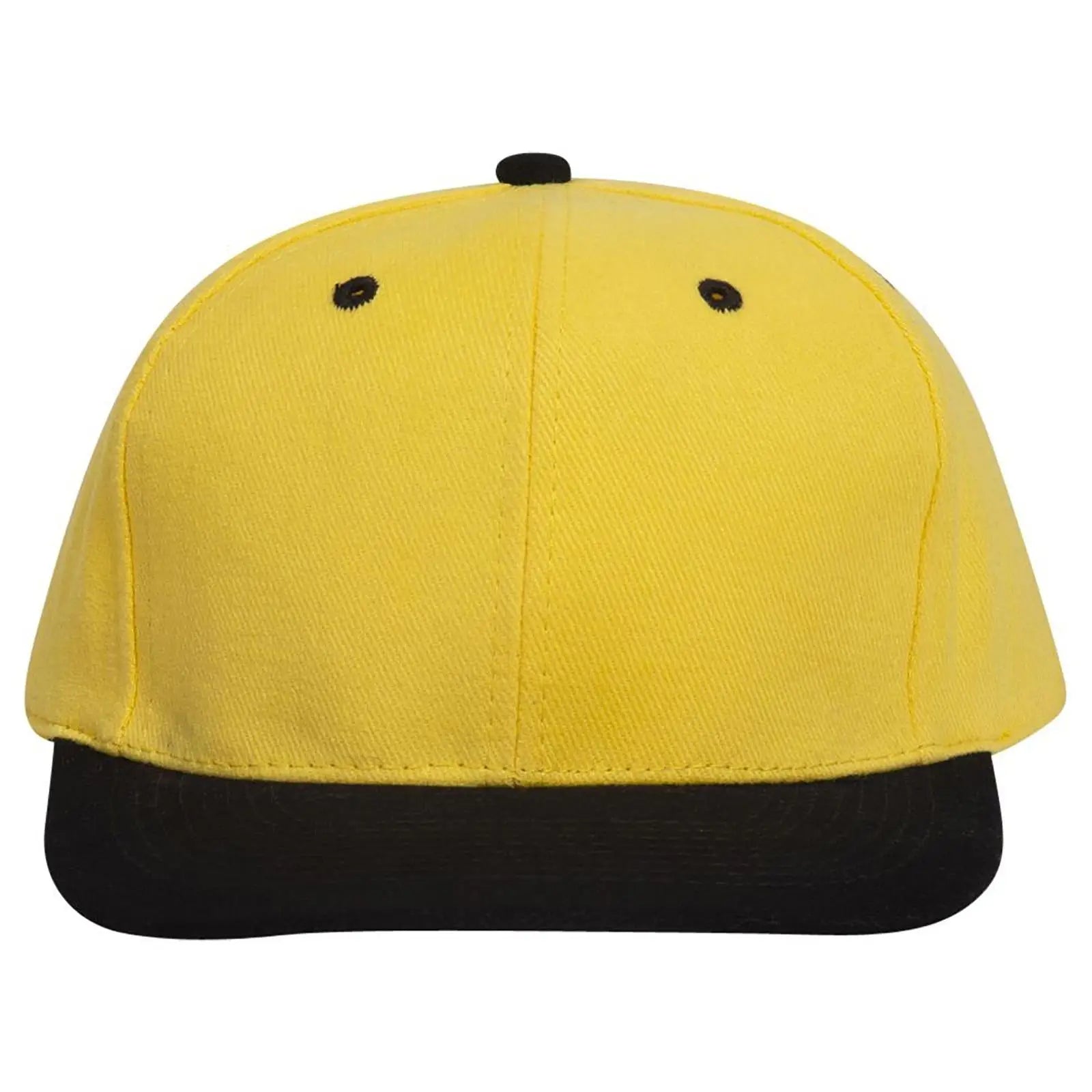 OTTO 27-008 6 Panel Mid Profile Baseball Cap - Blk/Yel - Blk/Yel / 6 1/2’’ - 7 5/8’’