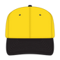 OTTO 27-008 6 Panel Mid Profile Baseball Cap - Blk/Yel - Blk/Yel / 6 1/2’’ - 7 5/8’’