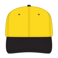 OTTO 27-008 6 Panel Mid Profile Baseball Cap - Blk/Yel - Blk/Yel / 6 1/2’’ - 7 5/8’’