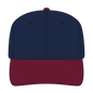 OTTO 27-008 6 Panel Mid Profile Baseball Cap - Burg. Marn/Nvy - Burg. Marn/Nvy / 6 1/2’’ - 7 5/8’’