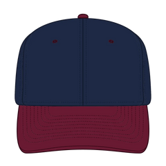 OTTO 27-008 6 Panel Mid Profile Baseball Cap - Burg. Marn/Nvy - Burg. Marn/Nvy / 6 1/2’’ - 7 5/8’’