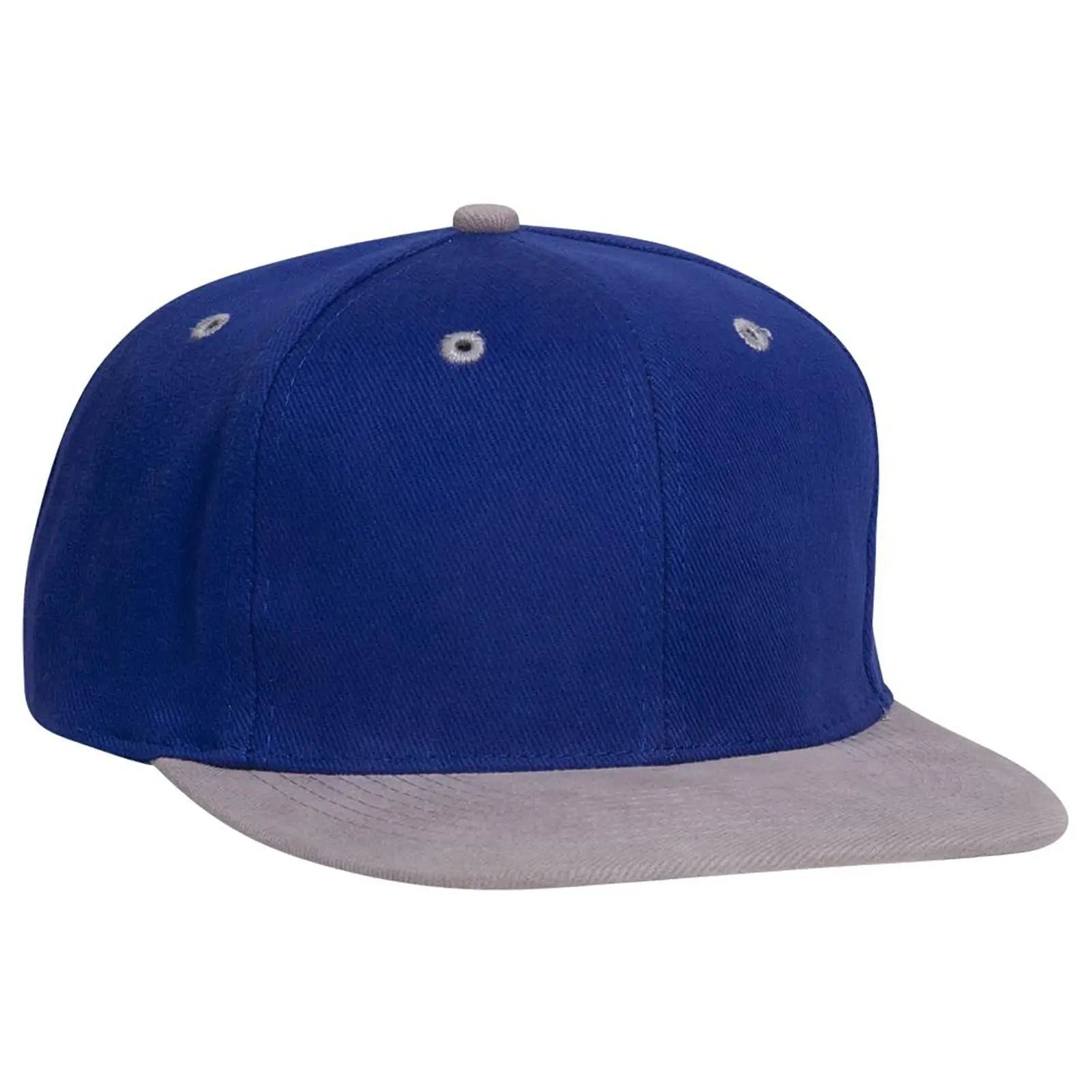 OTTO 27-008 6 Panel Mid Profile Baseball Cap - Gry/Ryl - Gry/Ryl / 6 1/2’’ - 7 5/8’’
