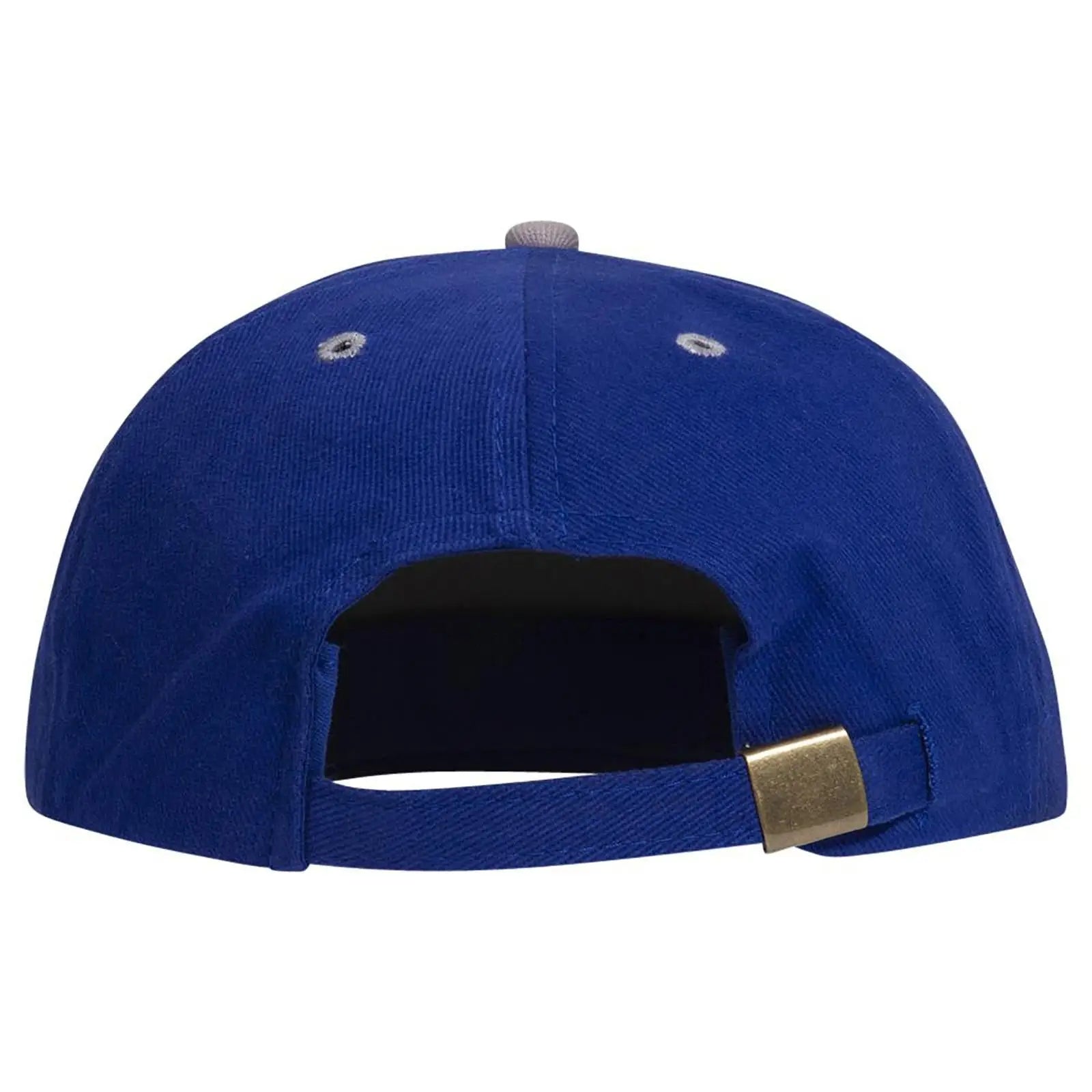 OTTO 27-008 6 Panel Mid Profile Baseball Cap - Gry/Ryl - Gry/Ryl / 6 1/2’’ - 7 5/8’’
