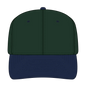 OTTO 27-008 6 Panel Mid Profile Baseball Cap - Nvy/Dk.Grn - Nvy/Dk.Grn / 6 1/2’’ - 7 5/8’’