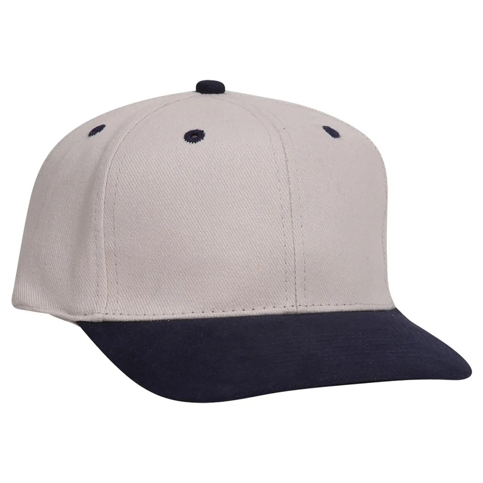 OTTO 27-008 6 Panel Mid Profile Baseball Cap - Nvy/Stn.Gry - Nvy/Stn.Gry / 6 1/2’’ - 7 5/8’’