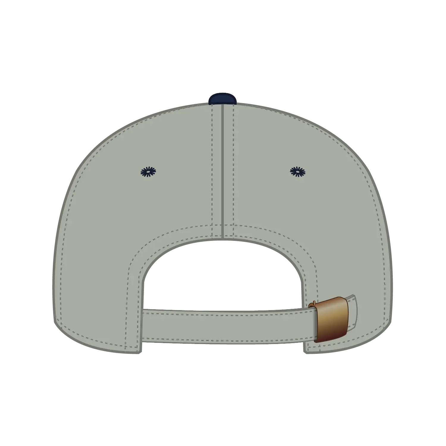 OTTO 27-008 6 Panel Mid Profile Baseball Cap - Nvy/Stn.Gry - Nvy/Stn.Gry / 6 1/2’’ - 7 5/8’’