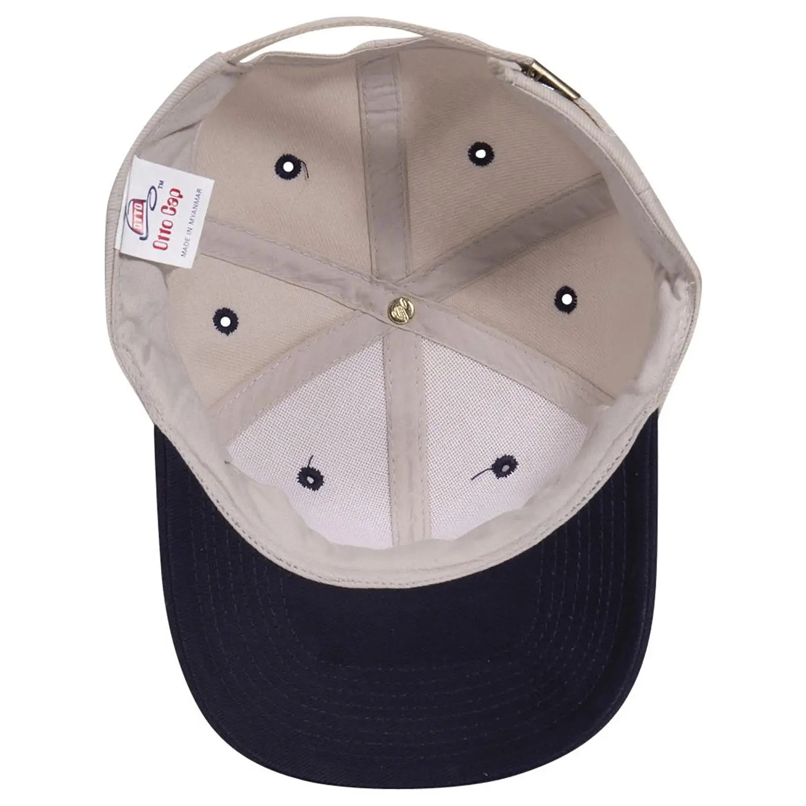 OTTO 27-008 6 Panel Mid Profile Baseball Cap - Nvy/Stn.Gry - Nvy/Stn.Gry / 6 1/2’’ - 7 5/8’’