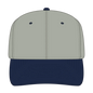 OTTO 27-008 6 Panel Mid Profile Baseball Cap - Nvy/Stn.Gry - Nvy/Stn.Gry / 6 1/2’’ - 7 5/8’’
